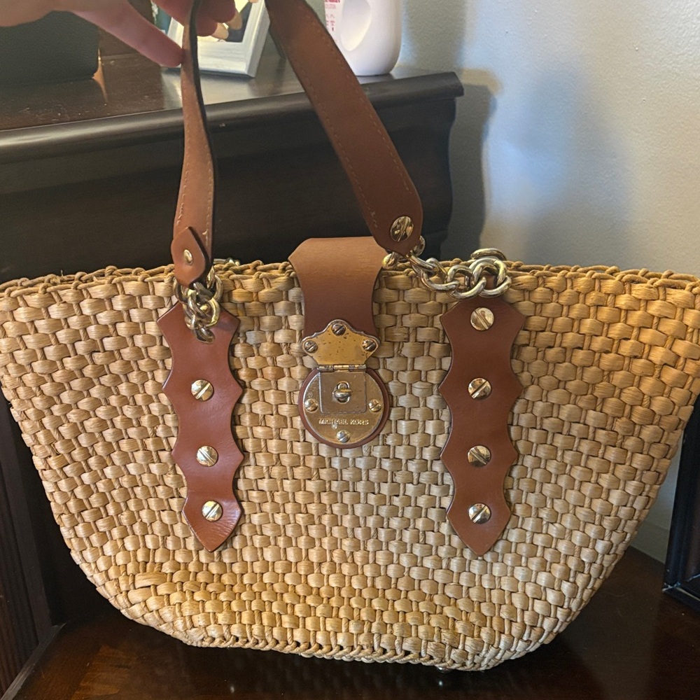 Michael Kors Brown Woven Tote